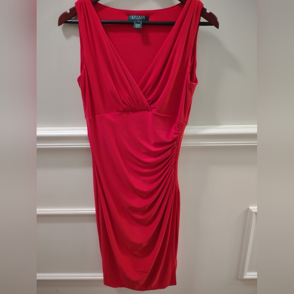 Ralph Lauren Women's Red Dress Size 4